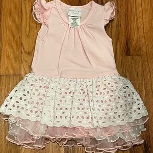 Iris & Ivy Pink & White Dress (18 Month)